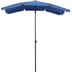 vidaXL Lawn & Garden* Garden Parasol With Pole 78.7"X51.2" Azure Blue