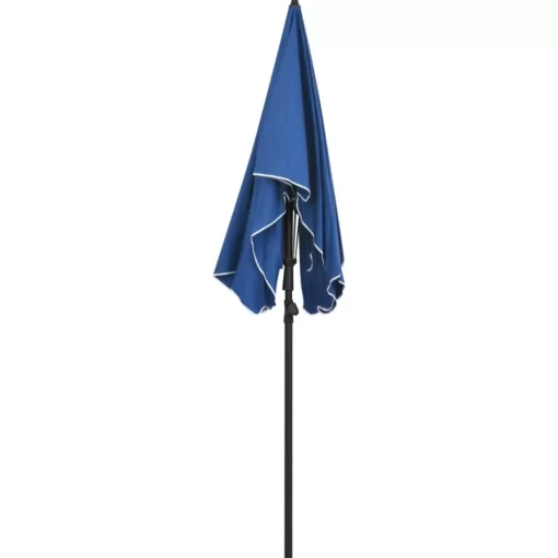 vidaXL Lawn & Garden* Garden Parasol With Pole 78.7"X51.2" Azure Blue