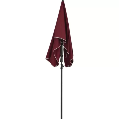 vidaXL Lawn & Garden* Garden Parasol With Pole 78.7"X51.2" Bordeaux Red