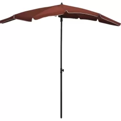 vidaXL Lawn & Garden* Garden Parasol With Pole 78.7"X51.2" Terracotta