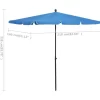 vidaXL Lawn & Garden* Garden Parasol With Pole 82.7