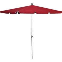 vidaXL Lawn & Garden* Garden Parasol With Pole 82.7"X55.1" Bordeaux Red