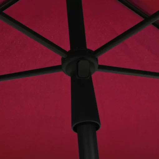 vidaXL Lawn & Garden* Garden Parasol With Pole 82.7"X55.1" Bordeaux Red