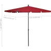 vidaXL Lawn & Garden* Garden Parasol With Pole 82.7