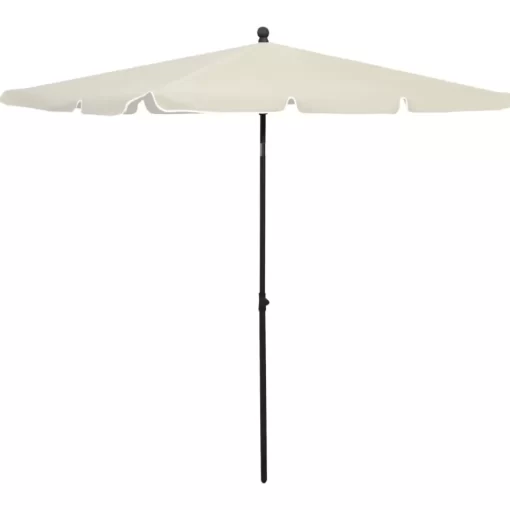 vidaXL Lawn & Garden* Garden Parasol With Pole 82.7"X55.1" Sand