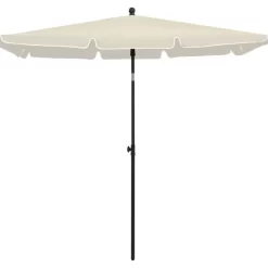 vidaXL Lawn & Garden* Garden Parasol With Pole 82.7"X55.1" Sand