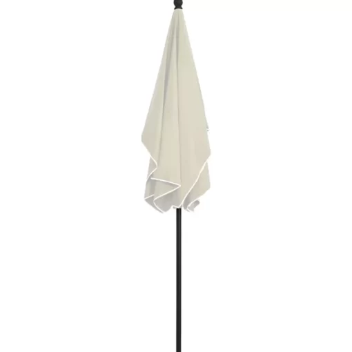 vidaXL Lawn & Garden* Garden Parasol With Pole 82.7"X55.1" Sand