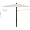 vidaXL Lawn & Garden* Garden Parasol With Pole 82.7