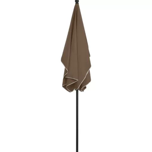 vidaXL Lawn & Garden* Garden Parasol With Pole 82.7"X55.1" Taupe