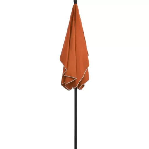 vidaXL Lawn & Garden* Garden Parasol With Pole 82.7"X55.1" Terracotta