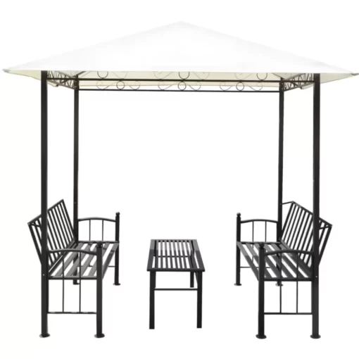 vidaXL Lawn & Garden* Garden Pavilion With Table And Benches 8.2'X4.9'X7.9'