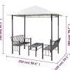 vidaXL Lawn & Garden* Garden Pavilion With Table And Benches 8.2'X4.9'X7.9'