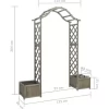 vidaXL Lawn & Garden* Garden Pergola With Planter Gray Solid Firwood