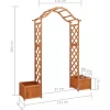 vidaXL Lawn & Garden* Garden Pergola With Planter Solid Firwood