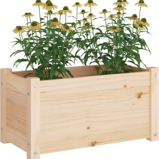 vidaXL Lawn & Garden* Garden Planter 23.6"X12.2"X12.2" Solid Wood Pine