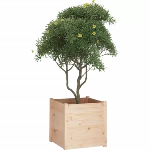 vidaXL Lawn & Garden* Garden Planter 23.6"X23.6"X23.6" Solid Wood Pine