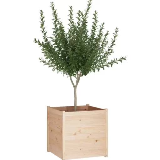 vidaXL Lawn & Garden* Garden Planter 27.6"X27.6"X27.6" Solid Wood Pine