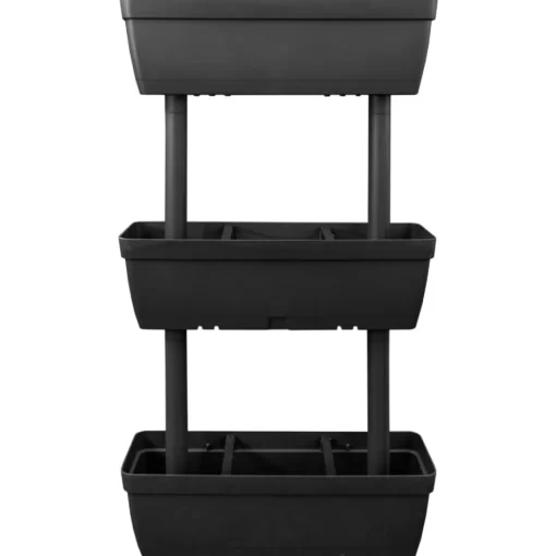 vidaXL Lawn & Garden* Garden Planter 3 Pcs 39.4" Anthracite