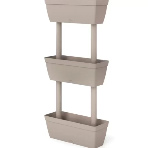 vidaXL Lawn & Garden* Garden Planter 3 Pcs 39.4" Taupe