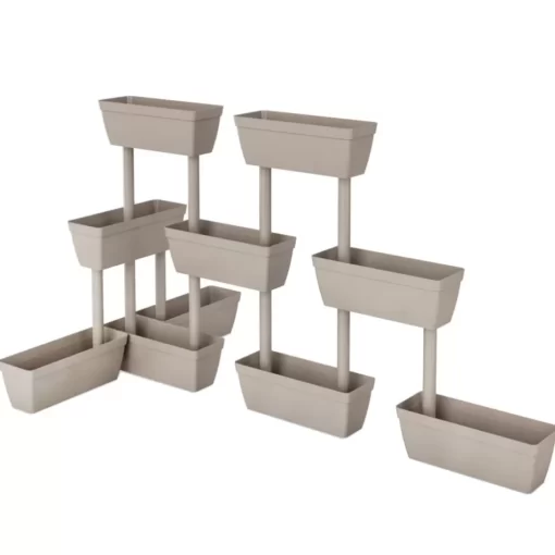 vidaXL Lawn & Garden* Garden Planter 3 Pcs 39.4" Taupe