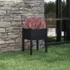 vidaXL Lawn & Garden* Garden Planter Black 19.7