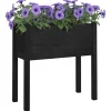 vidaXL Lawn & Garden* Garden Planter Black 27.6