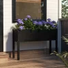 vidaXL Lawn & Garden* Garden Planter Black 43.3