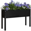 vidaXL Lawn & Garden* Garden Planter Black 43.3