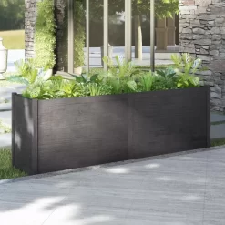 vidaXL Lawn & Garden* Garden Planter Gray 78.7"X19.7"X27.6" Solid Wood Pine