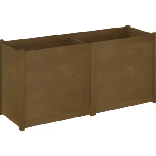 vidaXL Lawn & Garden* Garden Planter Honey Brown 59.1"X19.7"X27.6" Solid Wood Pine