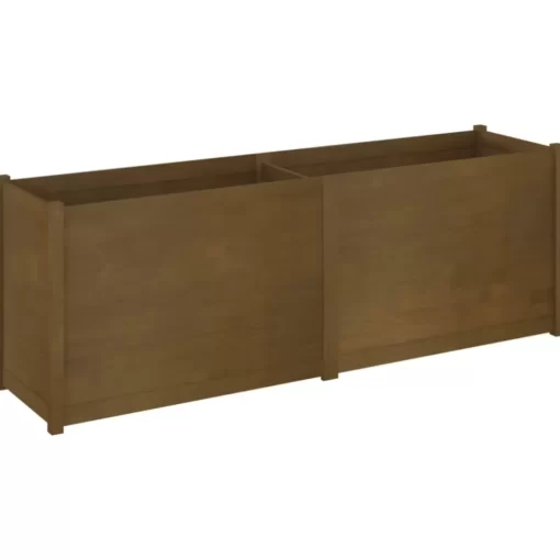 vidaXL Lawn & Garden* Garden Planter Honey Brown 78.7"X19.7"X27.6" Solid Wood Pine