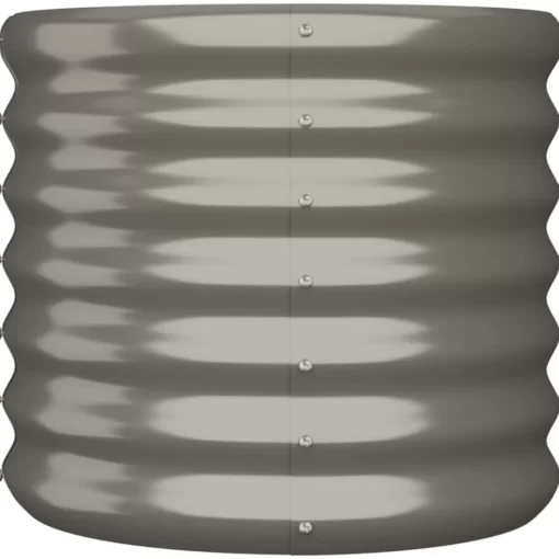 vidaXL Lawn & Garden* Garden Planter Powder-Coated Steel 15.7"X15.7"X14.2" Gray