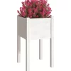 vidaXL Lawn & Garden* Garden Planter White 15.7