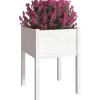 vidaXL Lawn & Garden* Garden Planter White 19.7