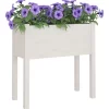 vidaXL Lawn & Garden* Garden Planter White 27.6