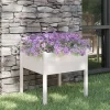 vidaXL Lawn & Garden* Garden Planter White 27.6