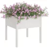 vidaXL Lawn & Garden* Garden Planter White 27.6