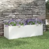 vidaXL Lawn & Garden* Garden Planter White 59.1