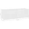 vidaXL Lawn & Garden* Garden Planter White 59.1