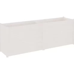 vidaXL Lawn & Garden* Garden Planter White 78.7"X19.7"X27.6" Solid Wood Pine