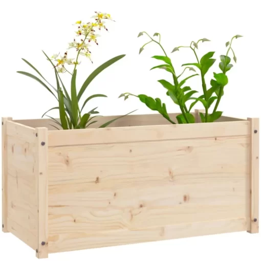 vidaXL Lawn & Garden* Garden Planters 2 Pcs 39.4"X19.7"X19.7" Solid Wood Pine