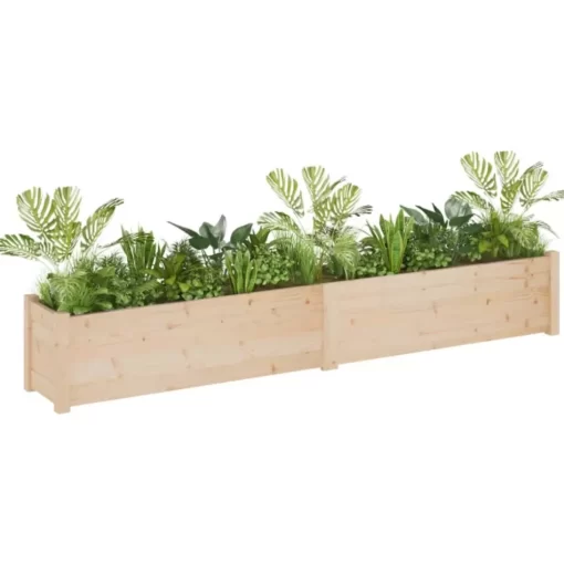 vidaXL Lawn & Garden* Garden Planters 2 Pcs 78.7"X12.2"X12.2" Solid Wood Pine