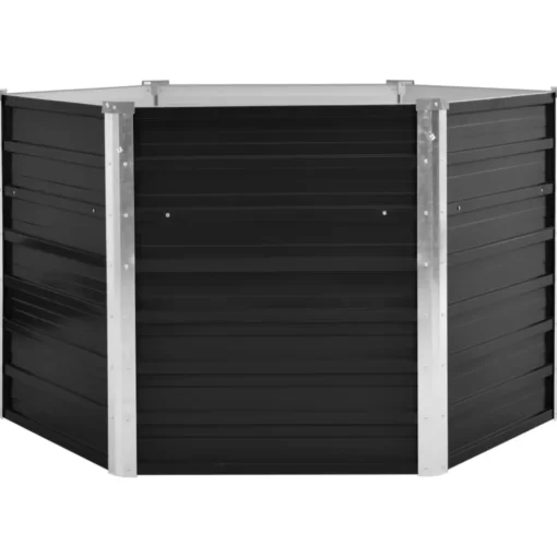 vidaXL Lawn & Garden* Garden Raised Bed Anthracite 50.8"X50.8"X30.3" Galvanized Steel