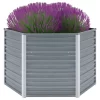 vidaXL Lawn & Garden* Garden Raised Bed Galvanized Steel 50.8