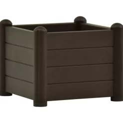 vidaXL Lawn & Garden* Garden Raised Bed Pp Mocha 16.9"X16.9"X13.8"