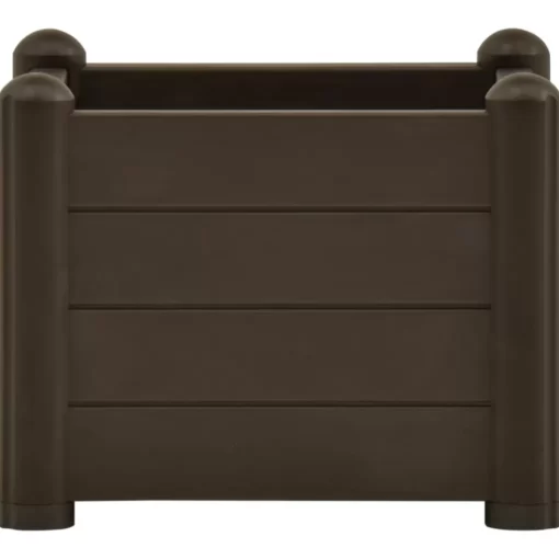 vidaXL Lawn & Garden* Garden Raised Bed Pp Mocha 16.9"X16.9"X13.8"