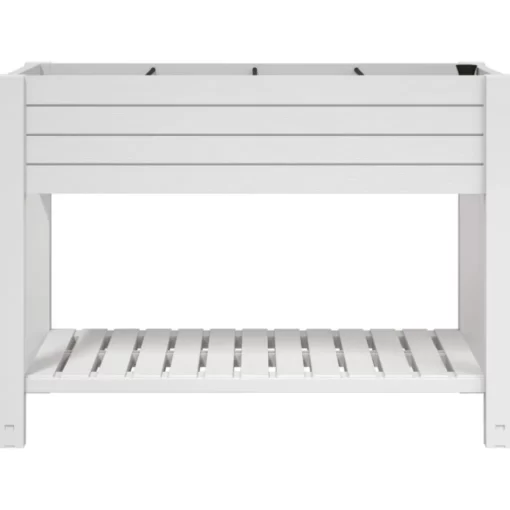 vidaXL Lawn & Garden* Garden Raised Bed White 43.3"X17.7"X31.1" Polypropylene