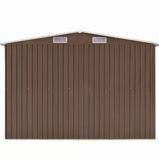 vidaXL Lawn & Garden* Garden Shed 101.2"X117.3"X70.1" Metal Brown