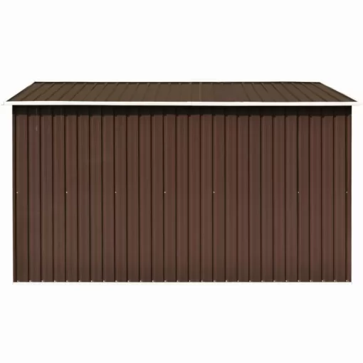 vidaXL Lawn & Garden* Garden Shed 101.2"X117.3"X70.1" Metal Brown