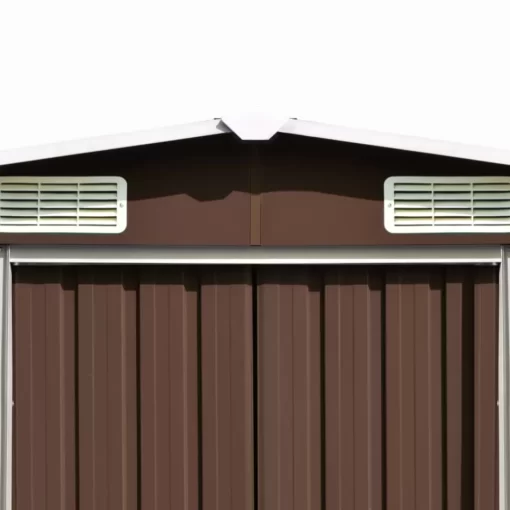 vidaXL Lawn & Garden* Garden Shed 101.2"X117.3"X70.1" Metal Brown